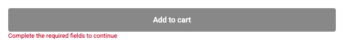 Add to cart, as the shopper's option panel draws it on the default theme. The button that puts the configured product in the cart, with its configuration.