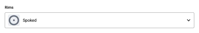 Dropdown images, as the shopper's option panel draws it on the default theme. A dropdown whose options open as pictures.