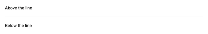 Divider, as the shopper's option panel draws it on the default theme. A line, or empty space, between two parts of the panel.