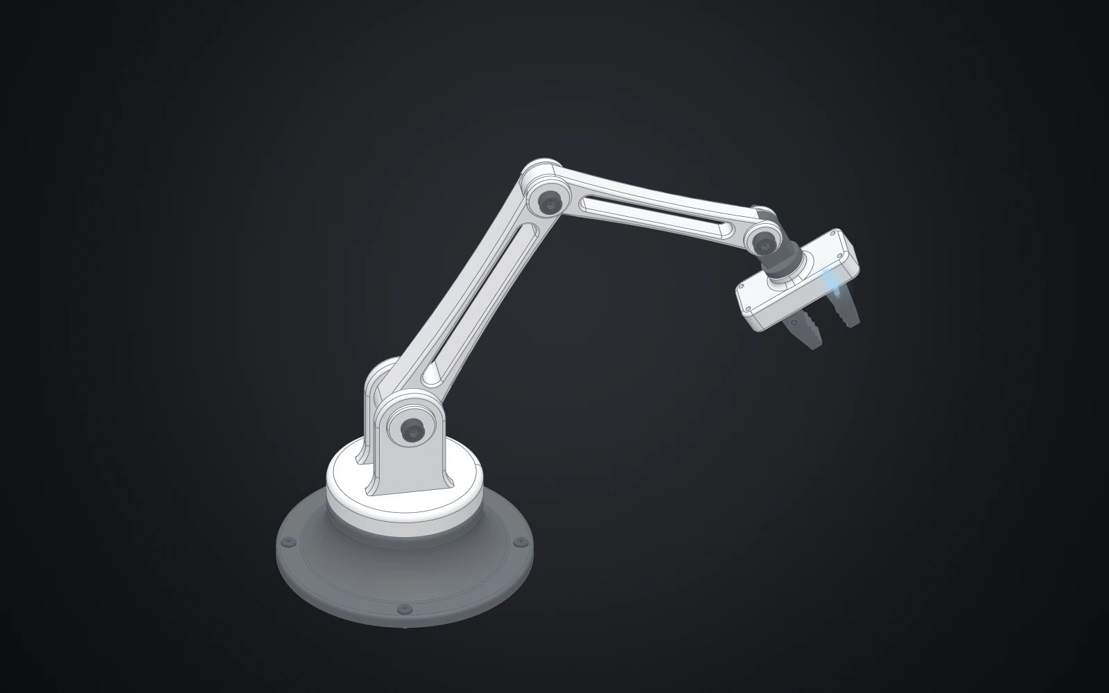 Model a desk robot arm, after step 167