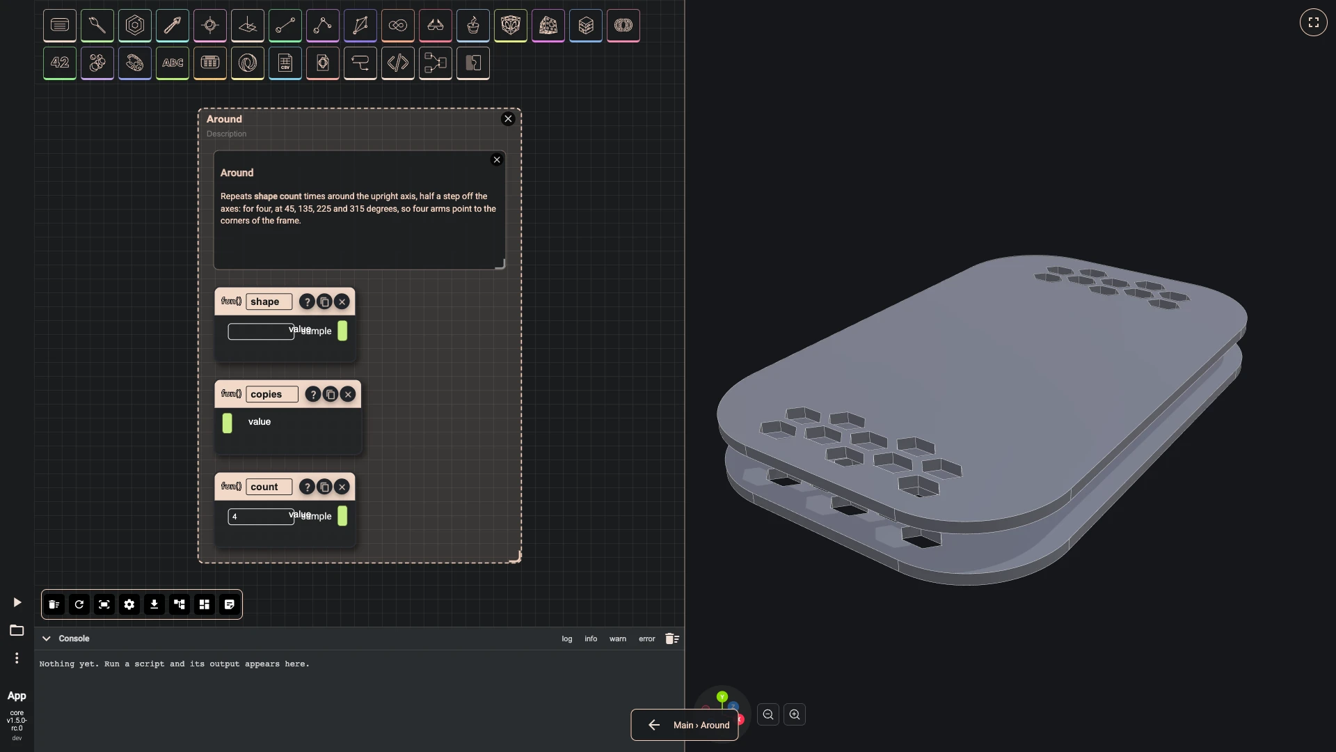 Build a drone, a module that repeats: Go inside the module.