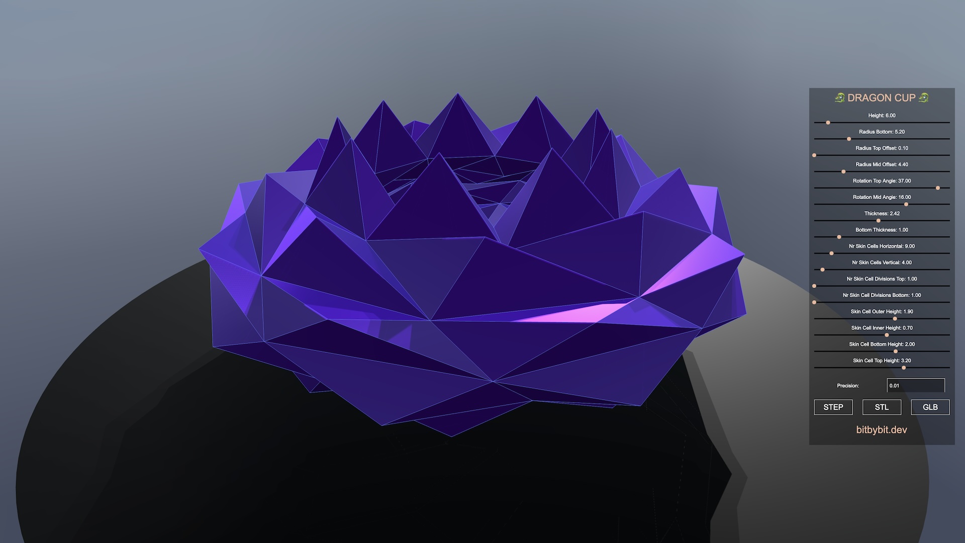 design that resembles some tropical fruit from another planet