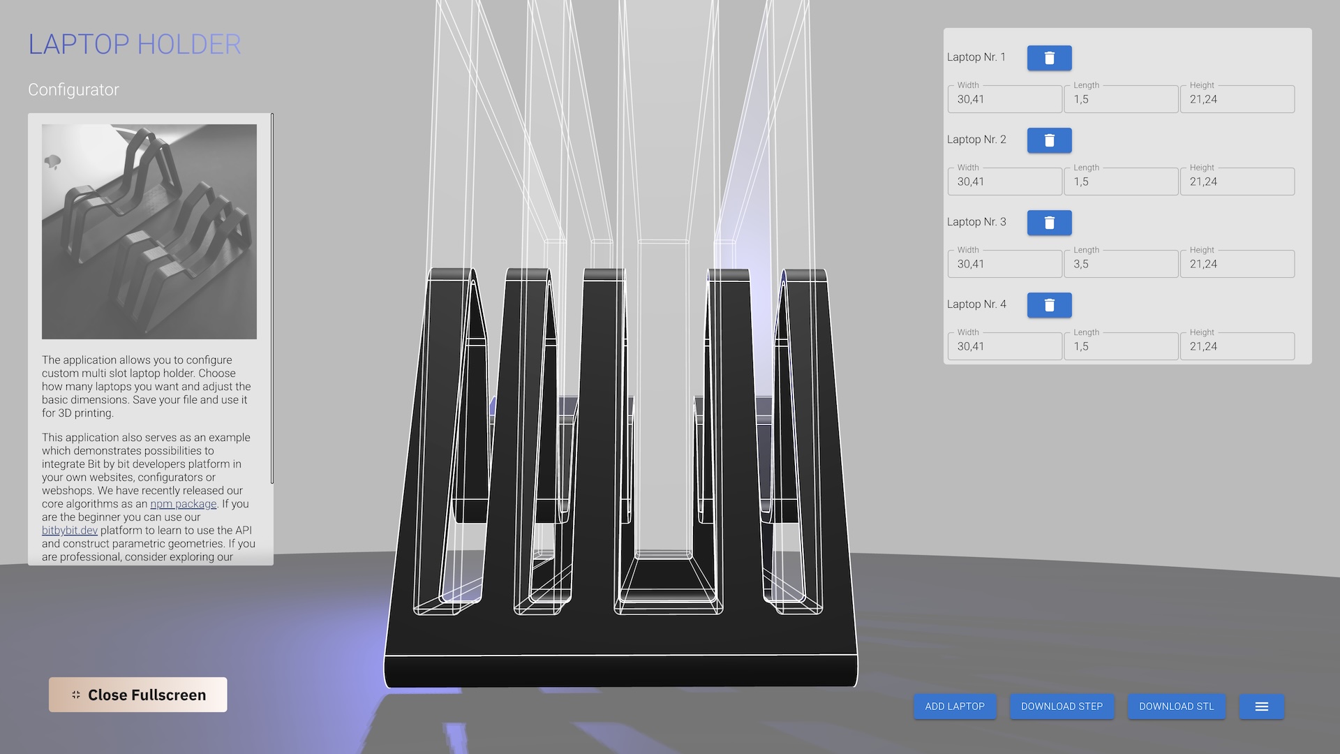 Multi Slot Laptop Holder Var1