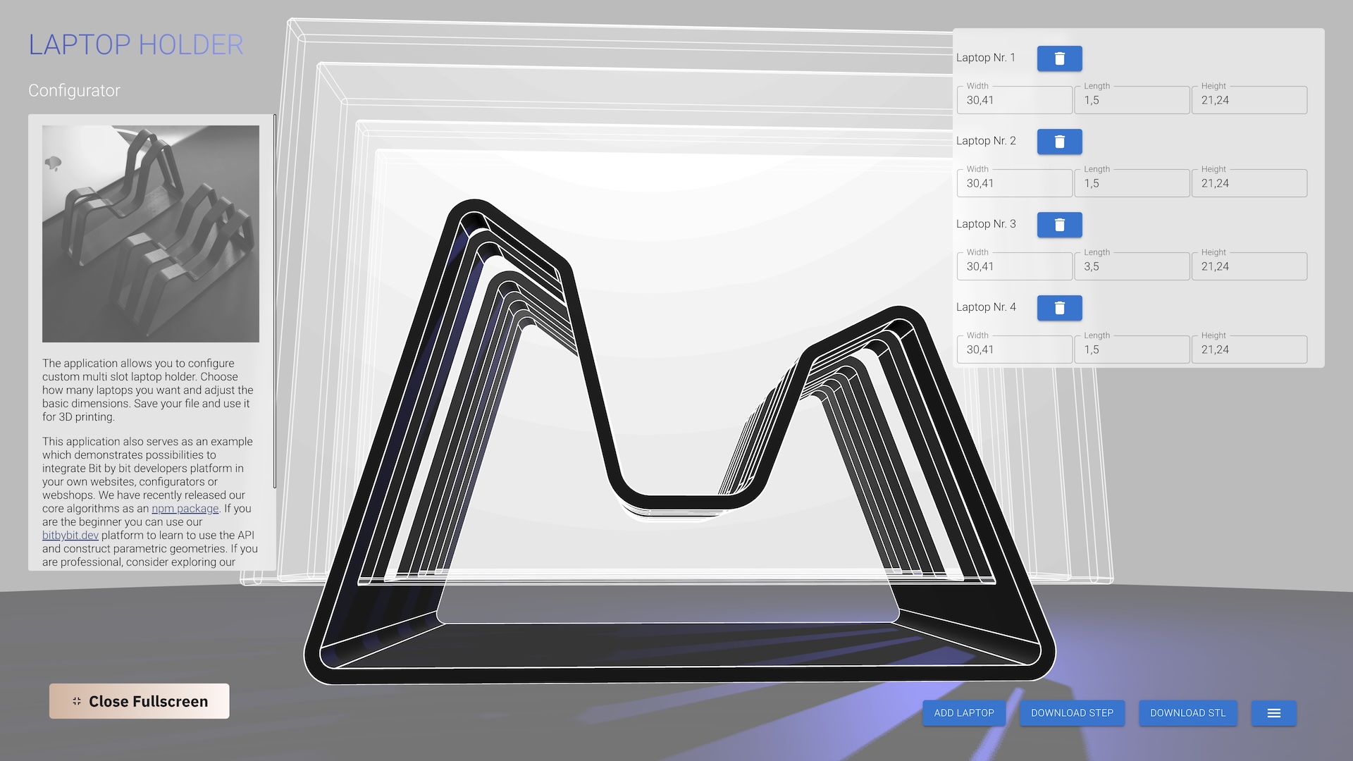 Multi Slot Laptop Holder Var2