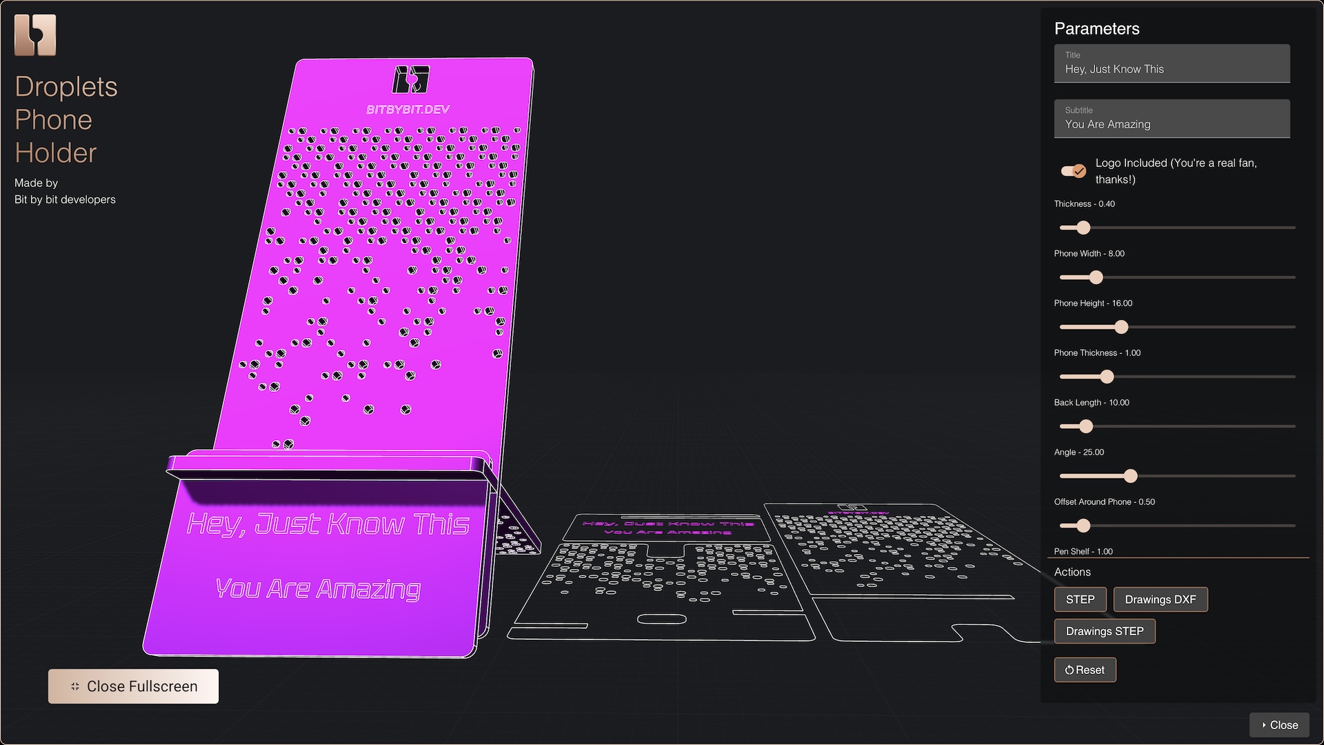 Droplets Phone Holder Var2