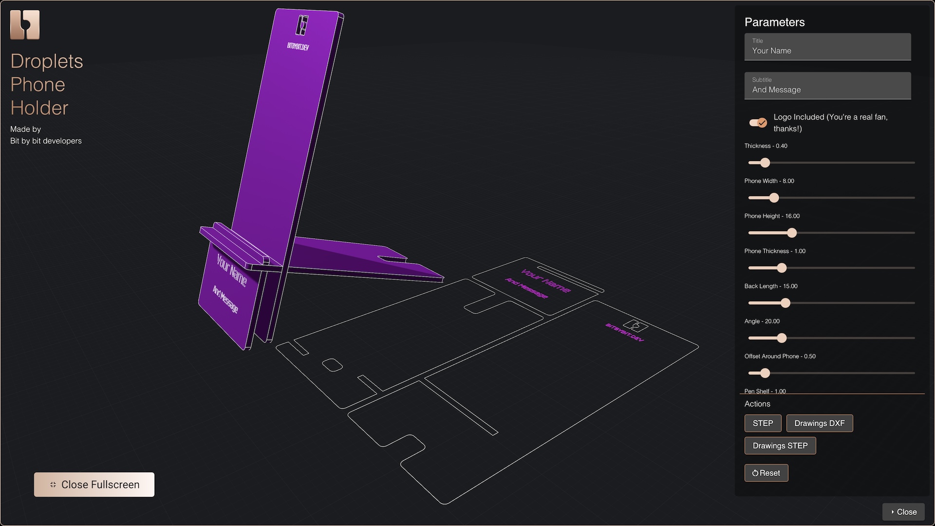 Droplets Phone Holder Var4