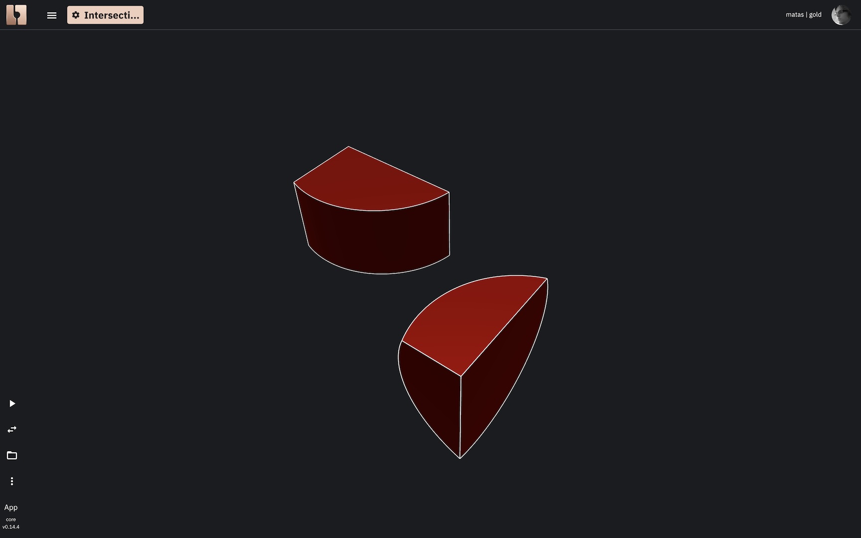 The common overlapping volume of the box, cylinder, and sphere, resulting in a new shape (or shapes).