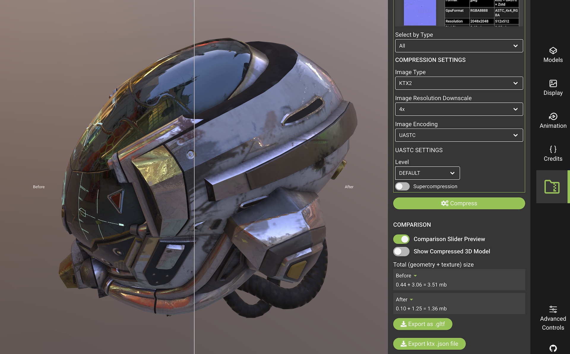 Khronos GLTF Compressor