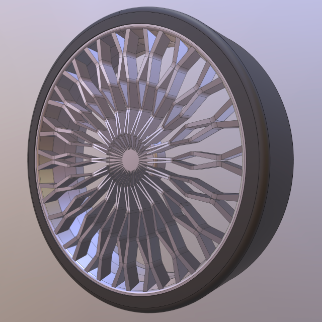 Rete Script Alloy Wheel CAD Model picture