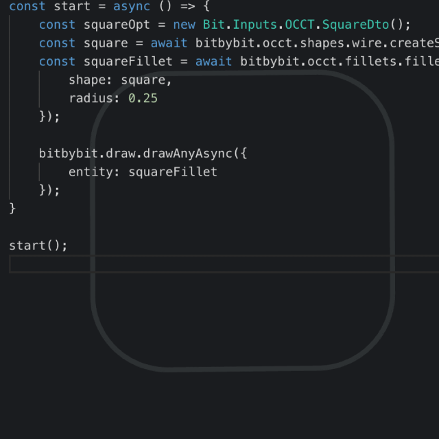 Fillet all corners 2d wire picture Fillet all corners 2d wire picture