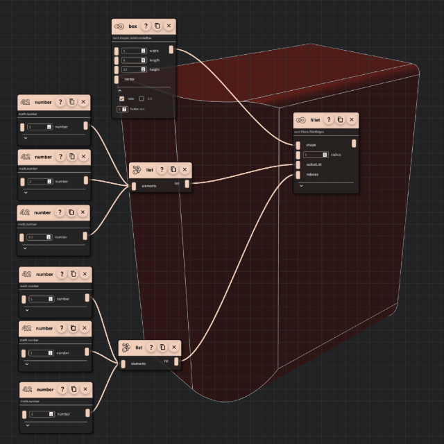 Variable fillets on specific edges picture Variable fillets on specific edges picture