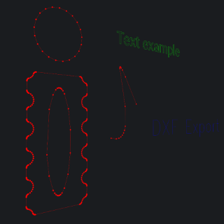 OCCT Text Wires to JSCAD DXF picture