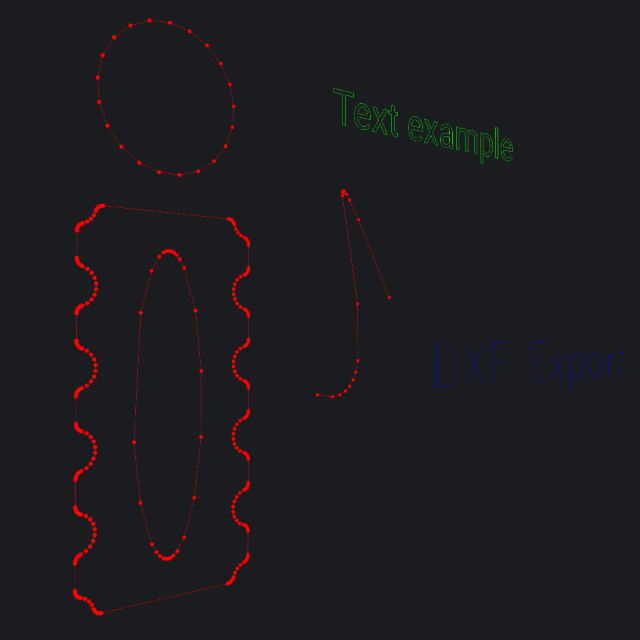 OCCT Text Wires to JSCAD DXF picture OCCT Text Wires to JSCAD DXF picture