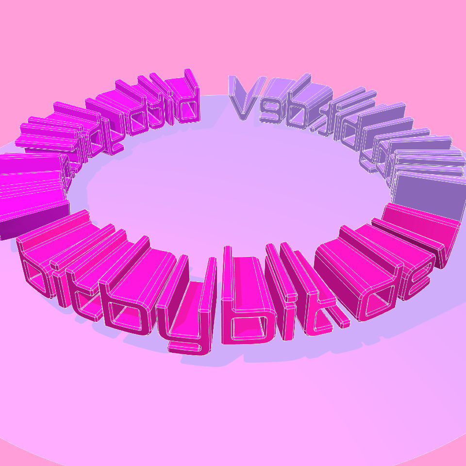 Circular 3D Text picture Circular 3D Text picture