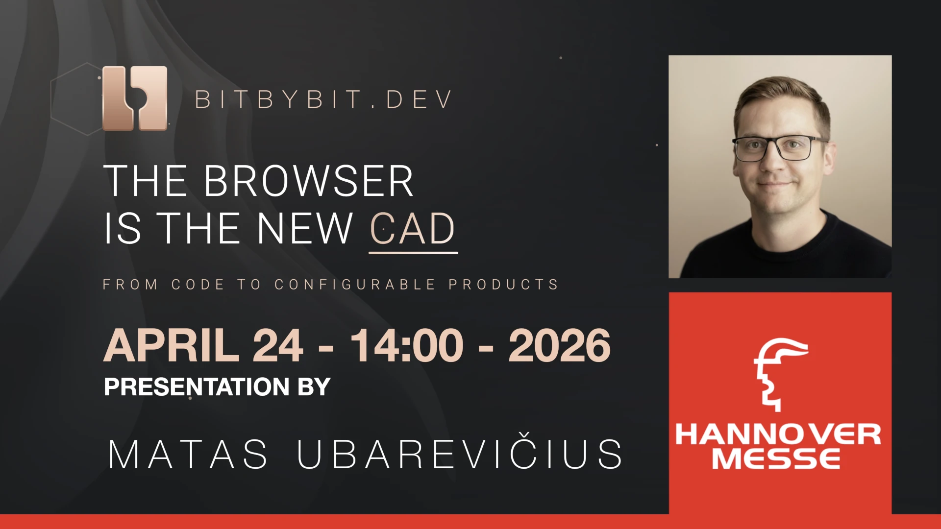 Matas Ubarevičius at Hannover Messe 2026